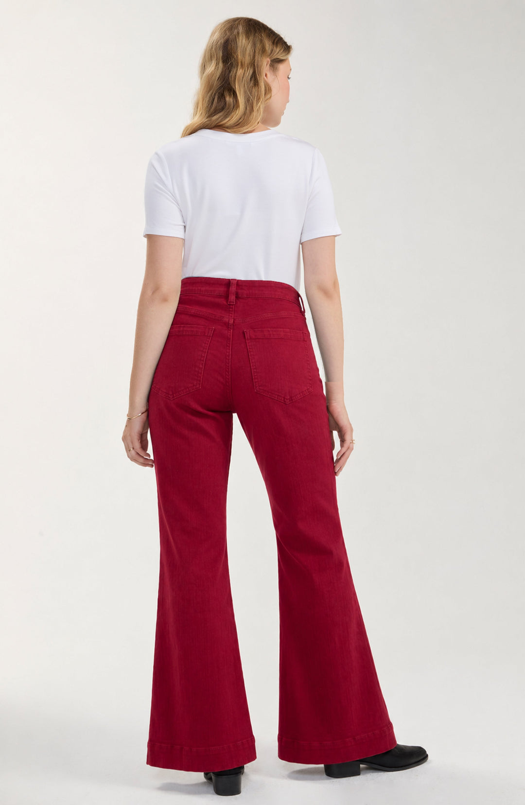 Hannah Flare W/ Comfort Waist in Wild Cranberry