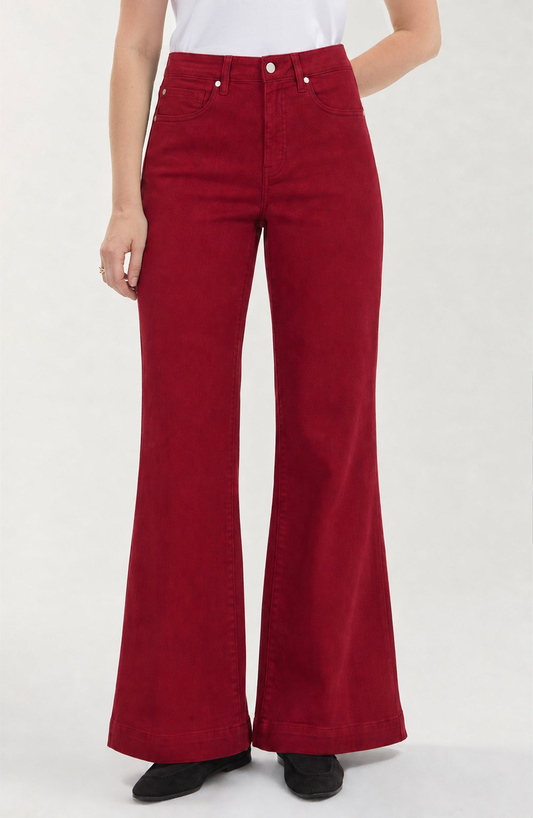Hannah Flare W/ Comfort Waist in Wild Cranberry