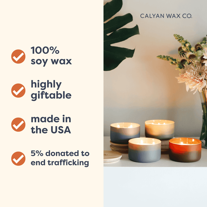 Mahogany + Cashmere 3-Wick Resilience Soy Candle