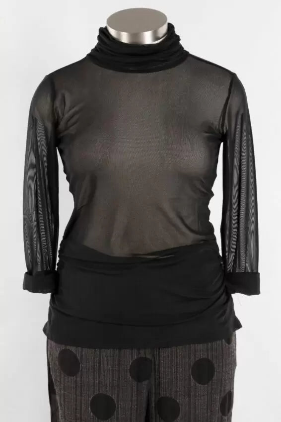 Max Tunic Top in Black Mesh