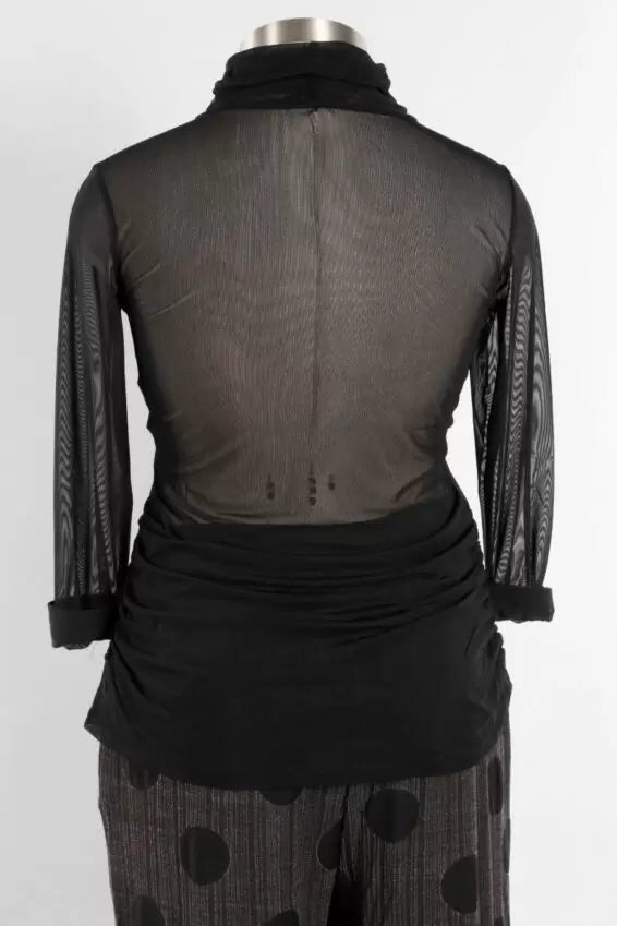 Max Tunic Top in Black Mesh