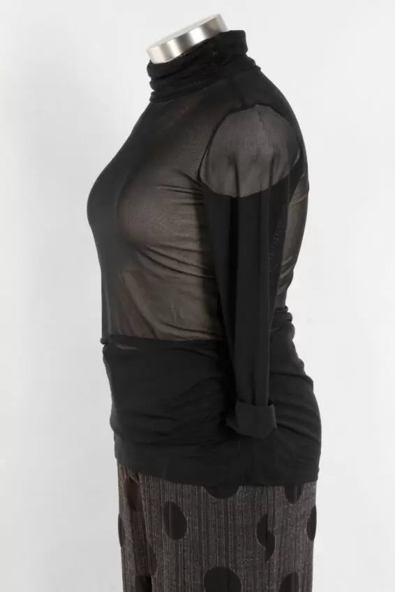 Max Tunic Top in Black Mesh