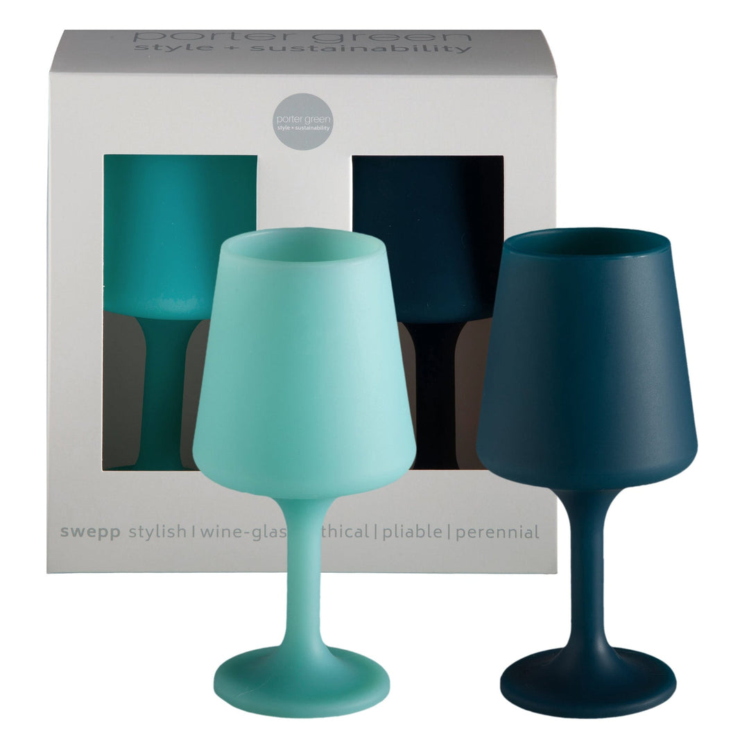 mist + ink | swepp | silicone unbreakable wine glasses