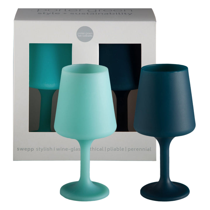 mist + ink | swepp | silicone unbreakable wine glasses