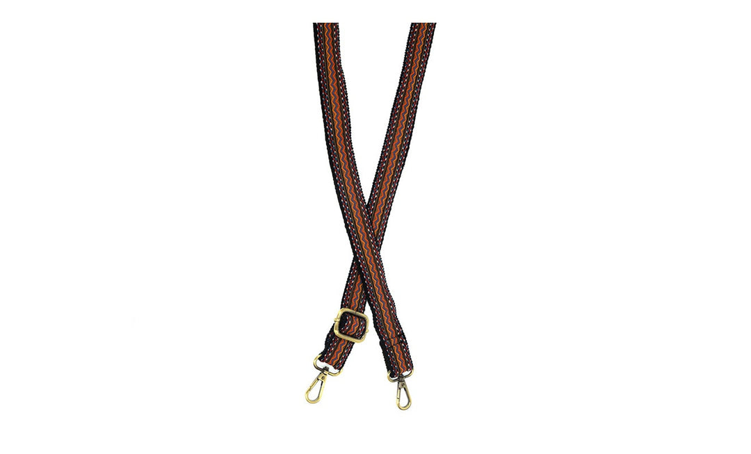 1" Wide Embroidered Guitar Purse Strap