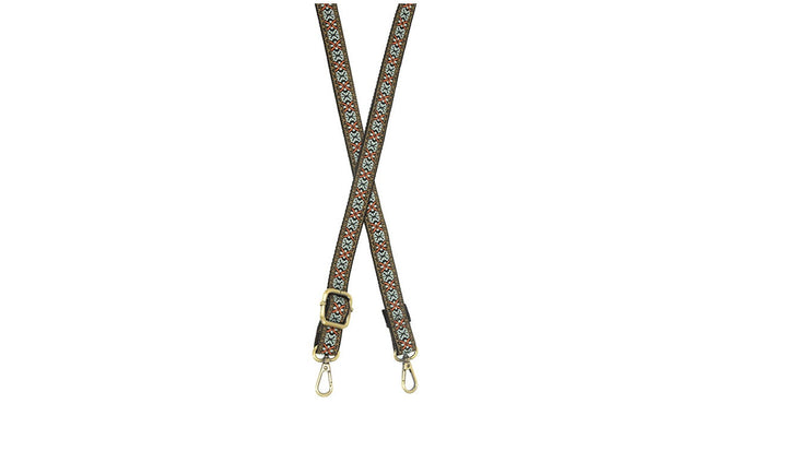 1" Wide Embroidered Guitar Purse Strap
