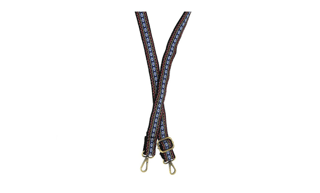 1" Wide Embroidered Guitar Purse Strap