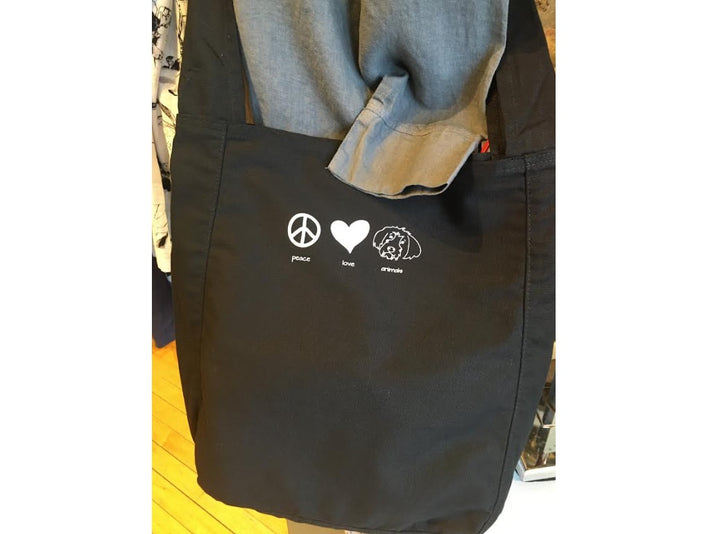 NEW Design! Peace Love Animals Tote Bag