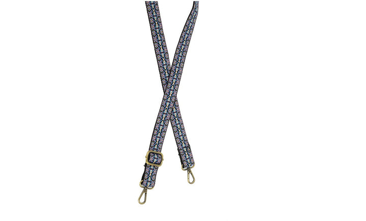 1" Wide Embroidered Guitar Purse Strap