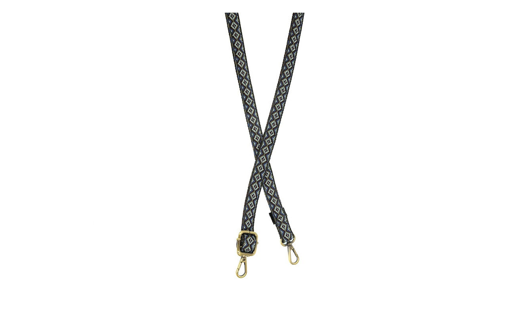 Guitar Strap One Inch in Blue Tonal Geo.jpg