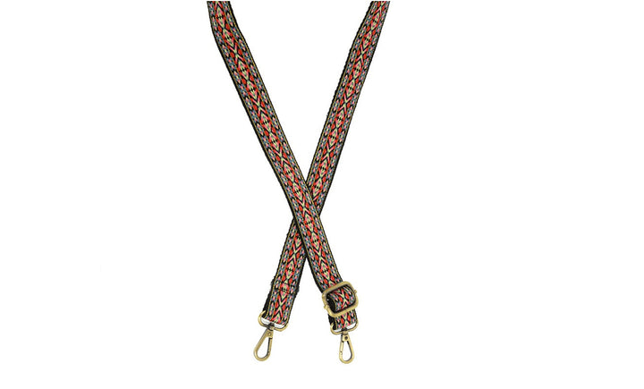 1" Wide Embroidered Guitar Purse Strap
