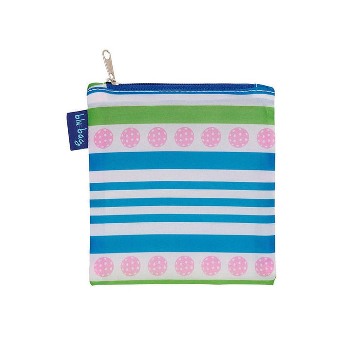 Pickleball Stripe Reusable Shopping Bag-Machine Washable