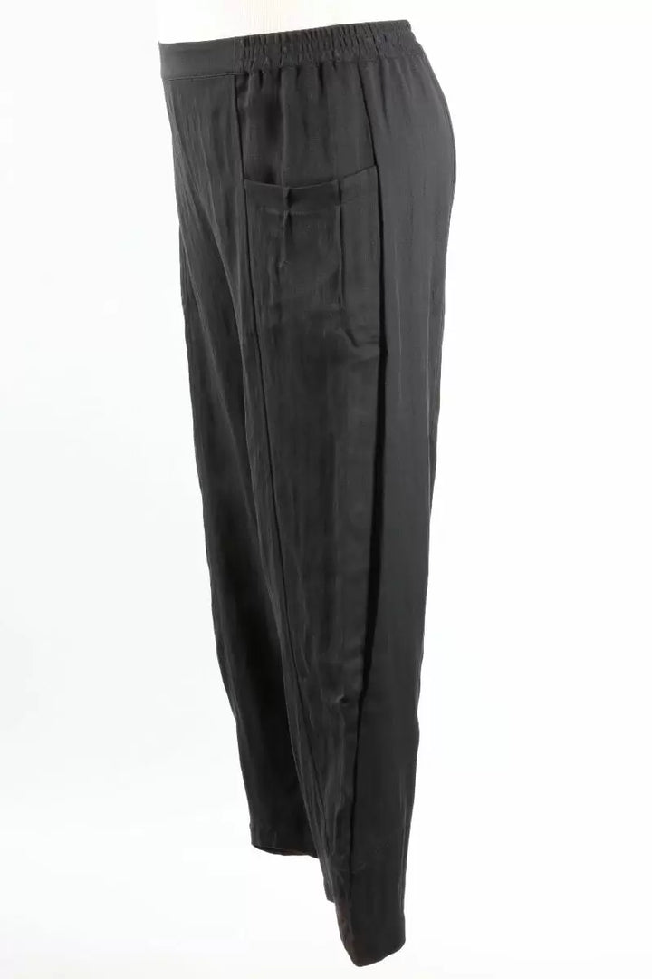 Tencel Pleat Pocket Pant in Black