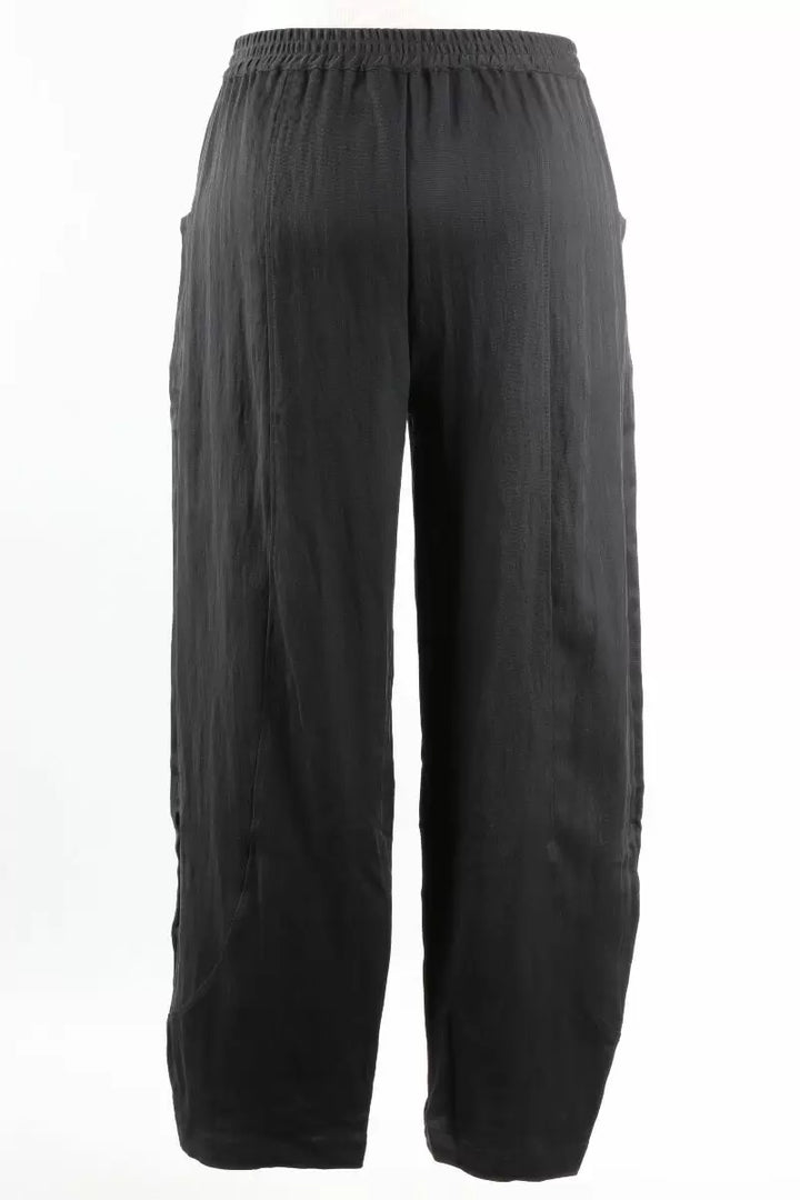 Tencel Pleat Pocket Pant in Black