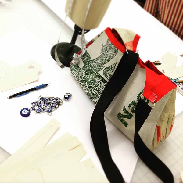 Serpent Triangle Recycled Cement Shoulder Bag