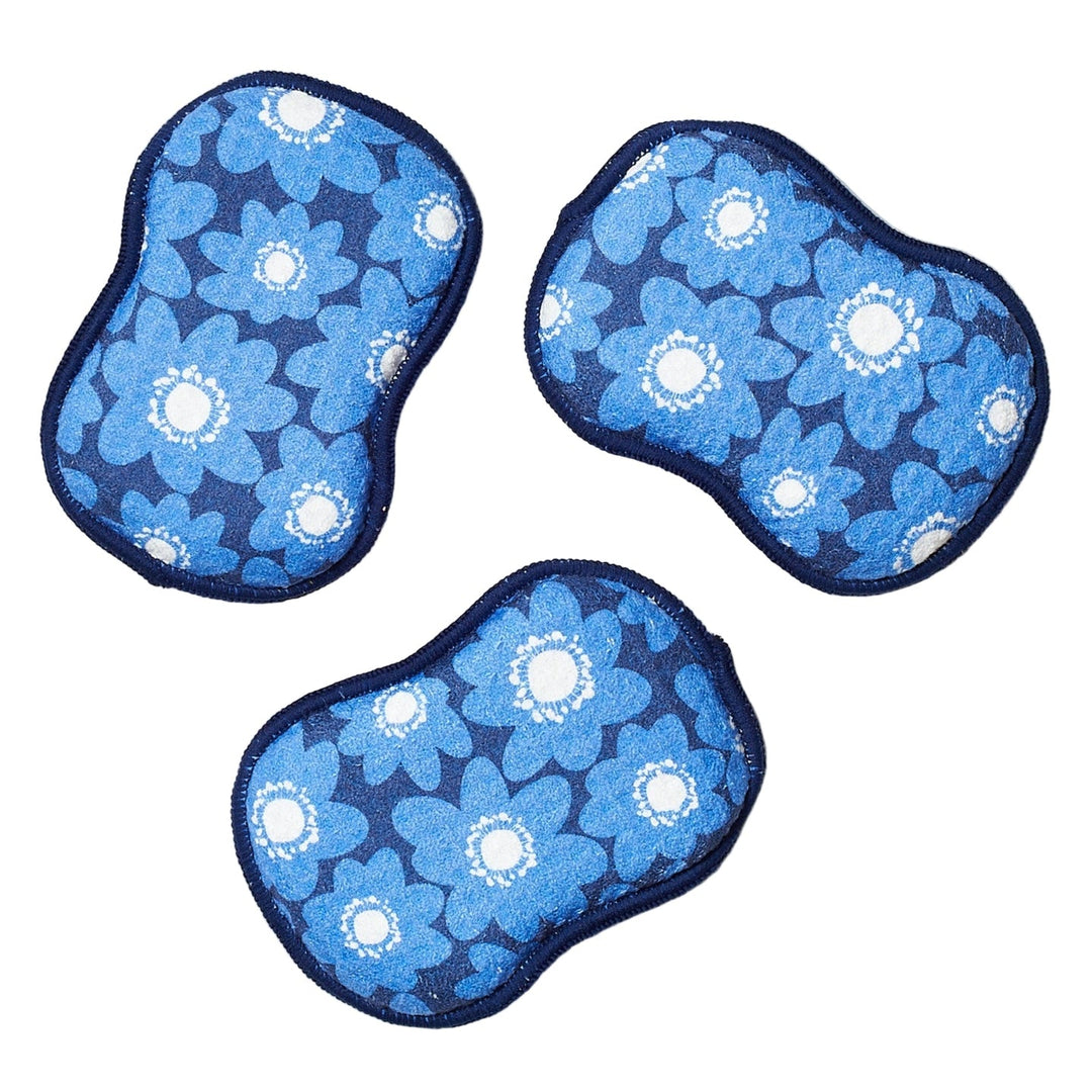 Reusable Sponges Set - Pop Daisy Ultramarine
