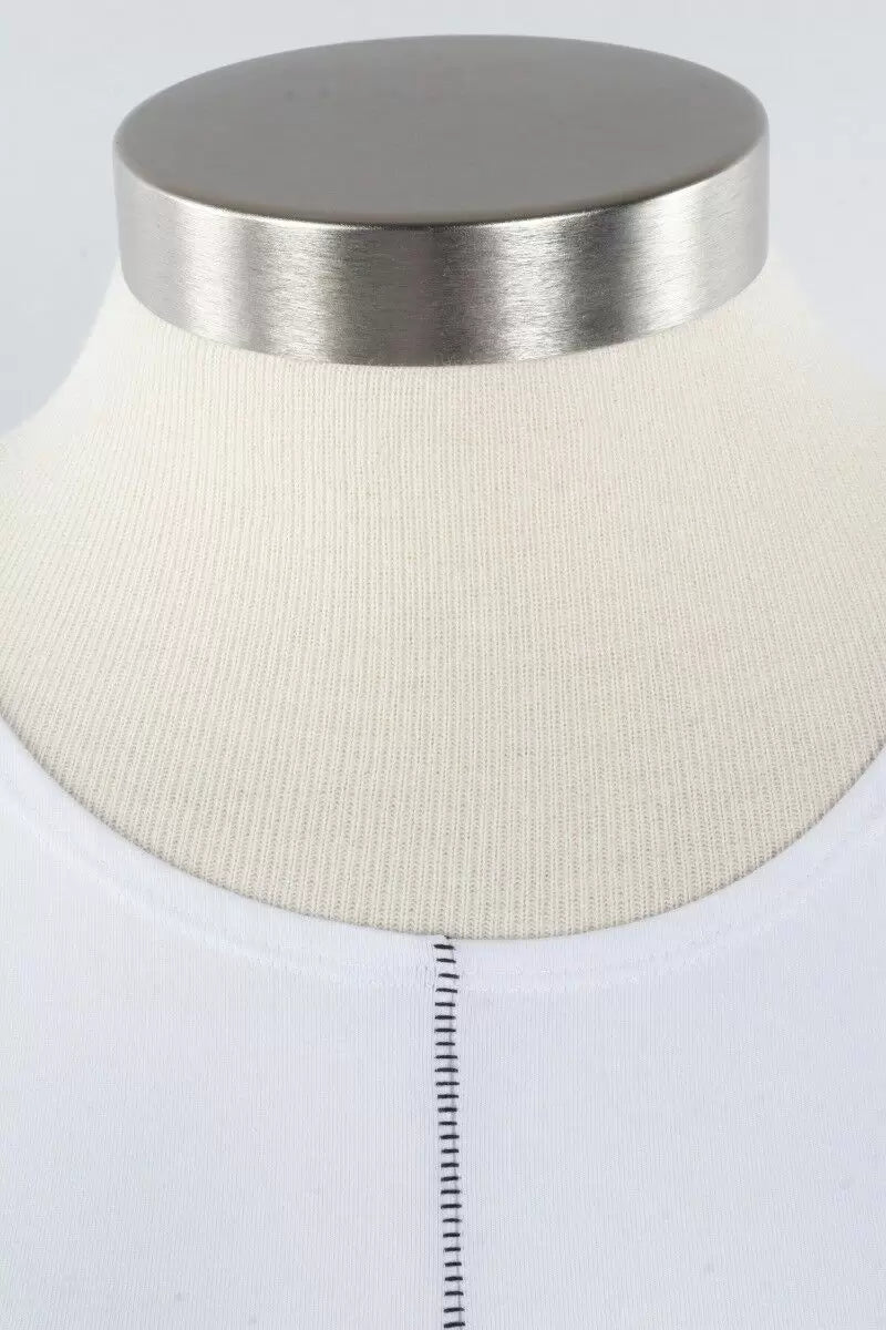 Essential Layers Ruched Sleeve Tee in White