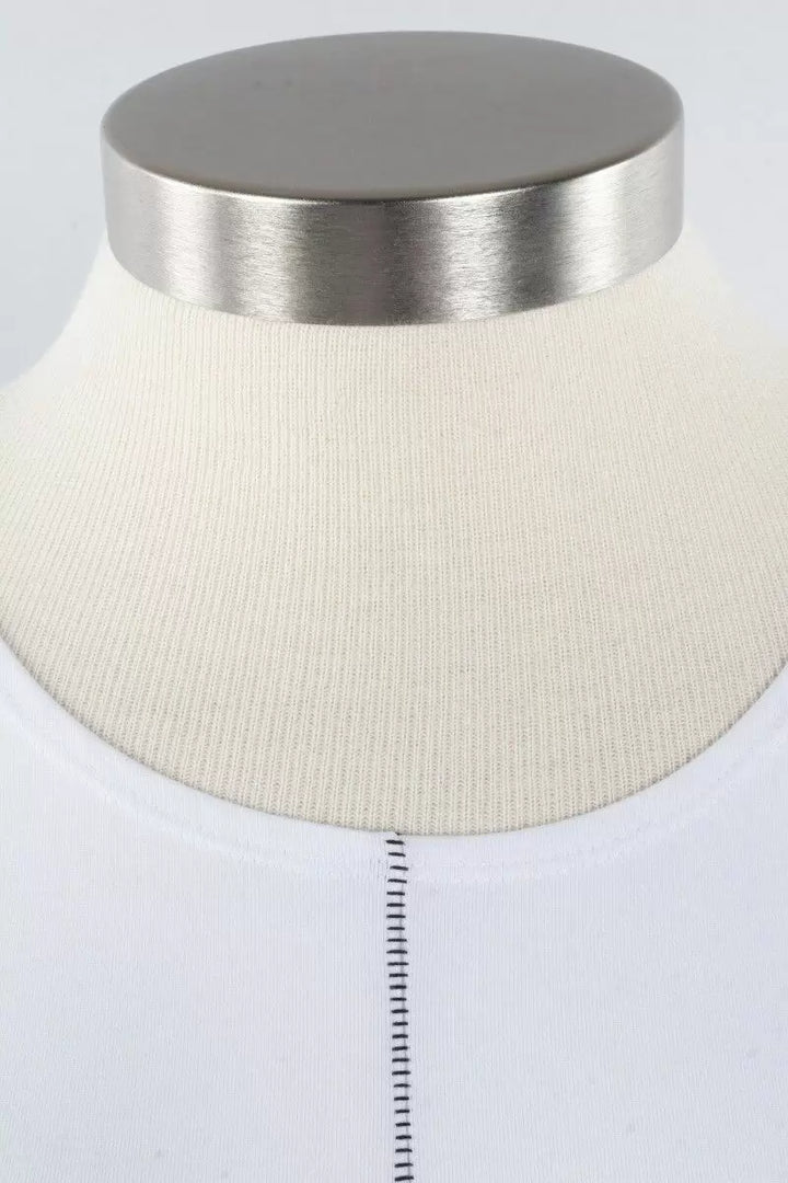 Essential Layers Ruched Sleeve Tee in White
