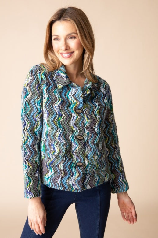 Tapestry Weave Cargo Jacket