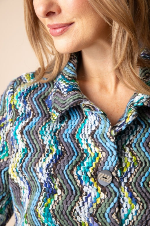 Tapestry Weave Cargo Jacket