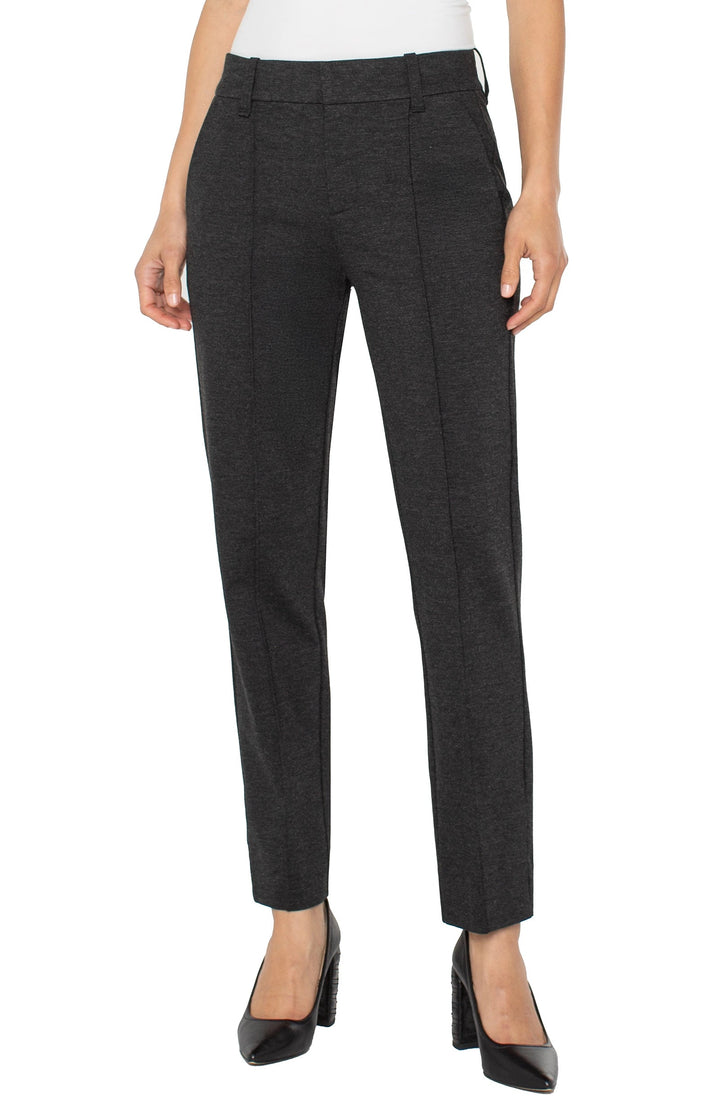 Gemma Cigarette Trouser in Heather Charcoal