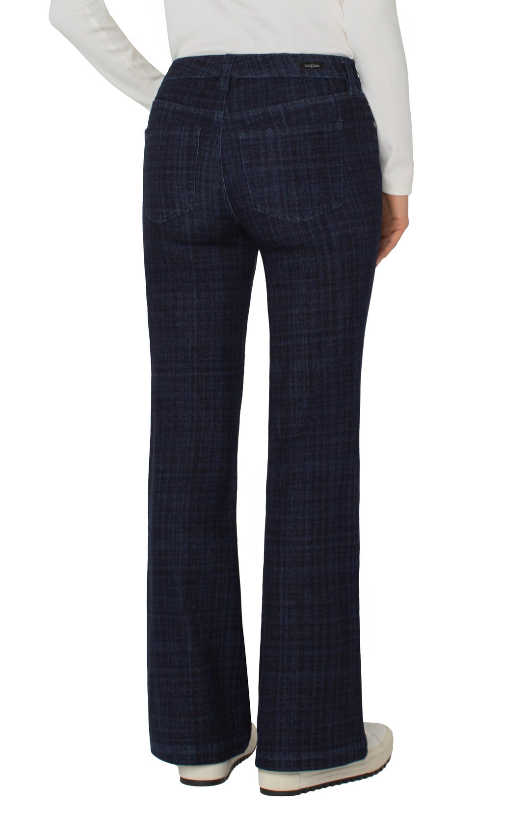Hannah Flare in Indigo Plaid