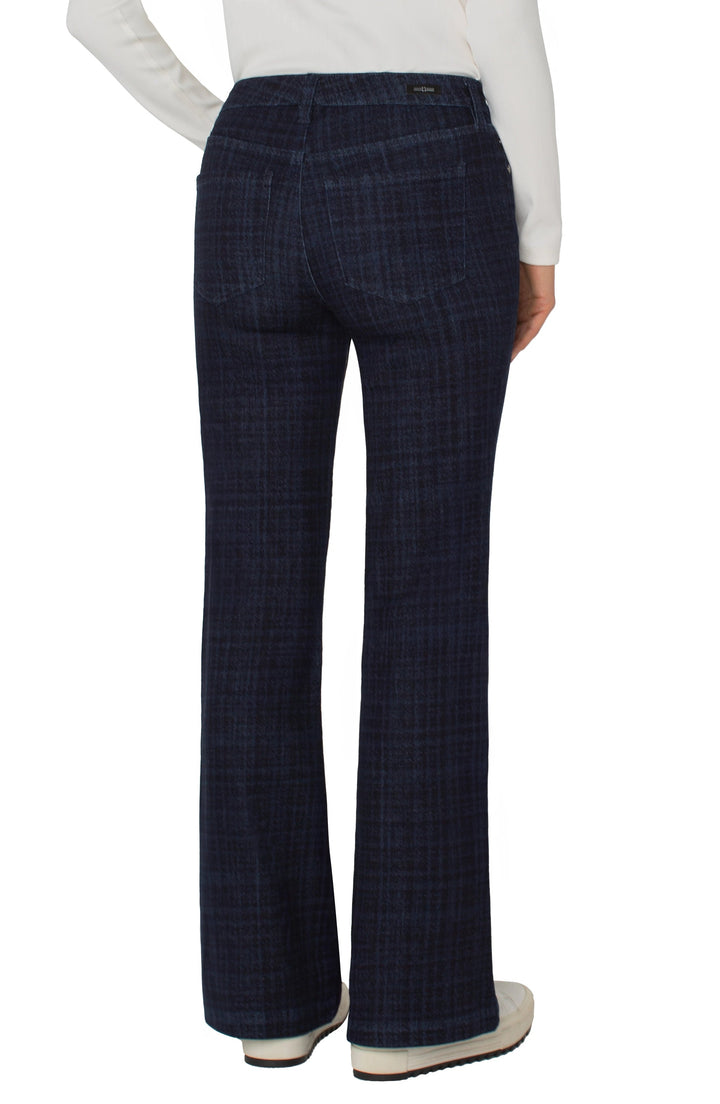 Hannah Flare in Indigo Plaid