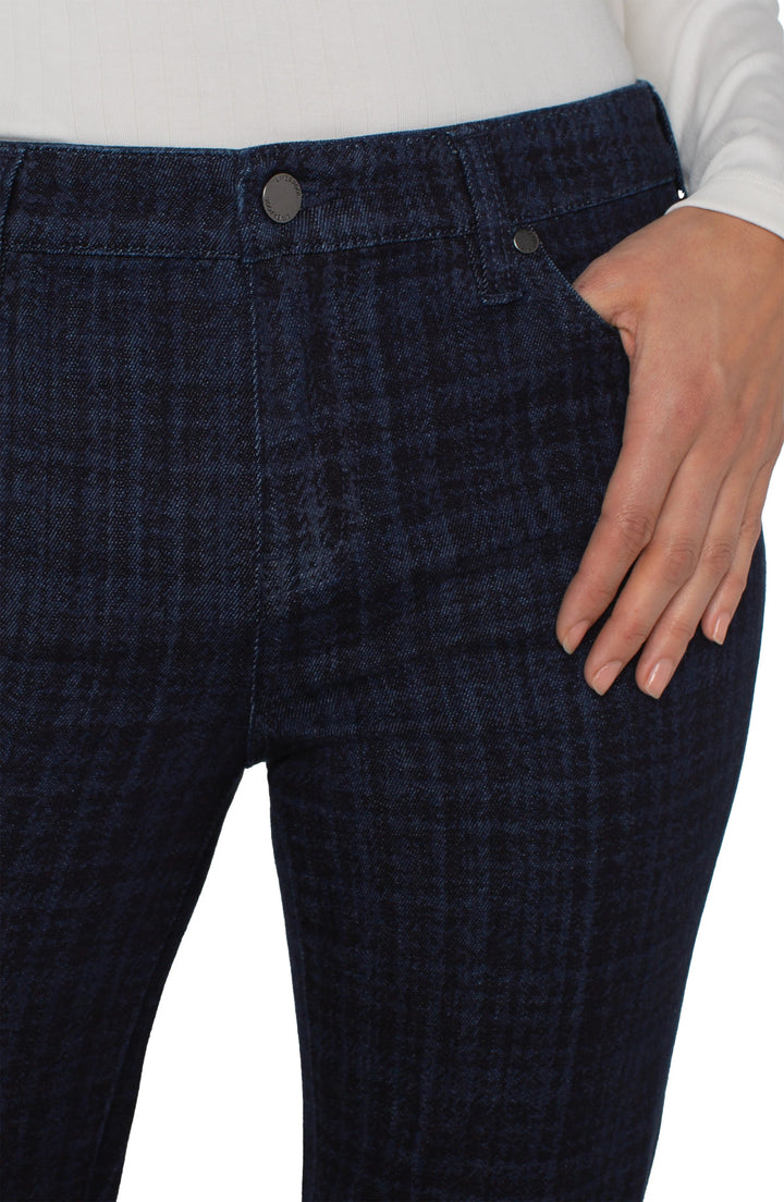 Hannah Flare in Indigo Plaid