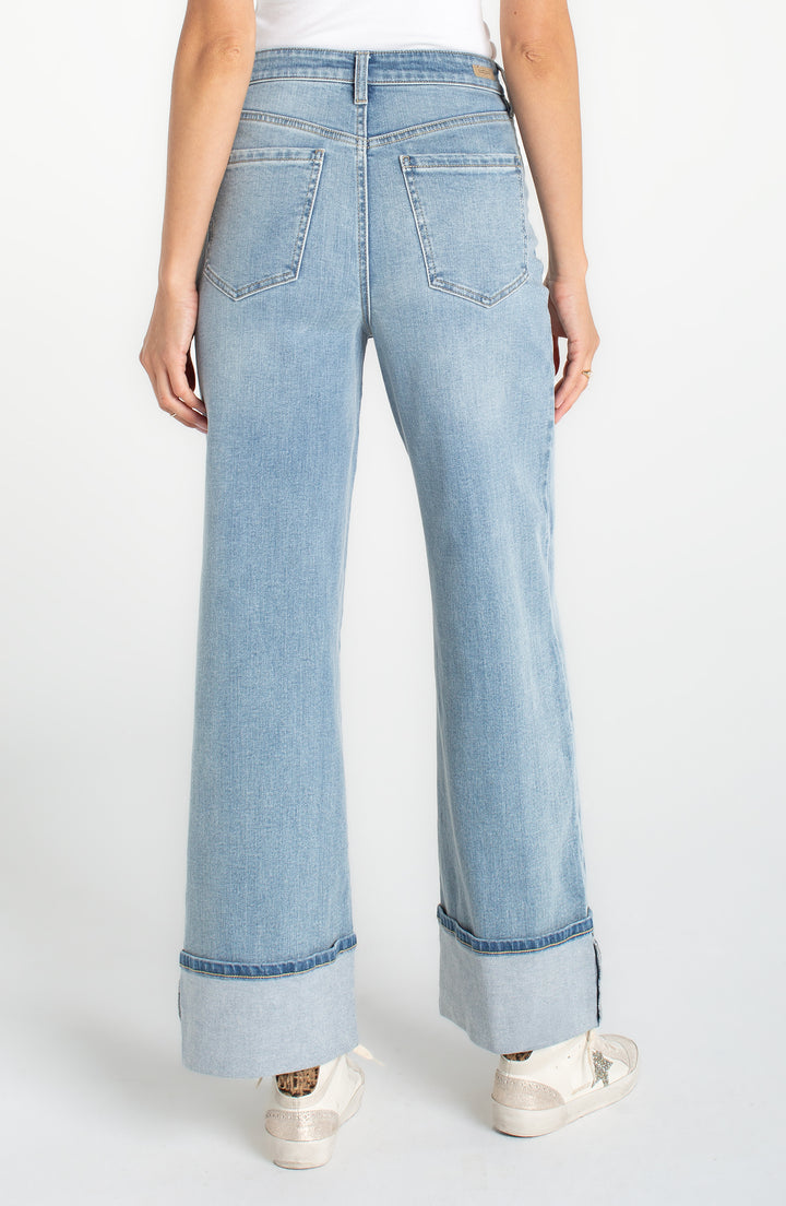 Morgan High Rise Cuffed Jean in Rincon Beach