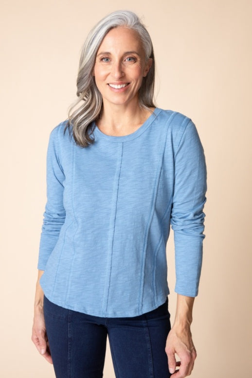 Cotton Pebble Jet Setter Tee in Harbor