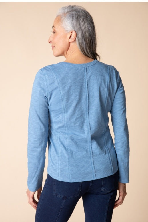 Cotton Pebble Jet Setter Tee in Harbor