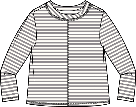 Verona Stripe Layover Tee in Pearl