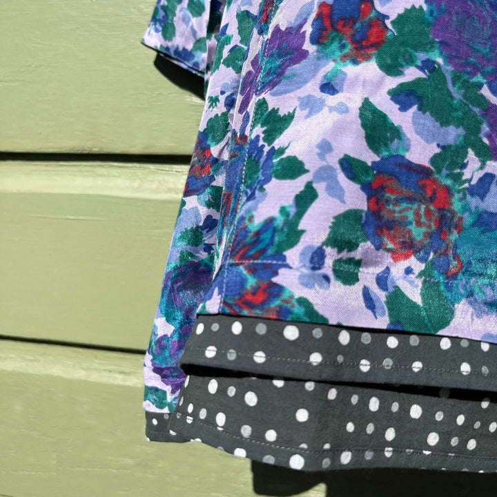 Voltaire Vintage Tunic in Grape Roses