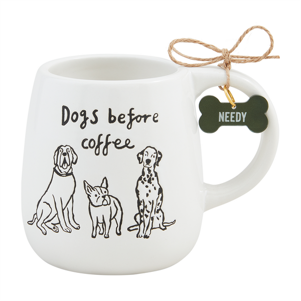 Coffee Mug - Dogs Before Coffee With Charm