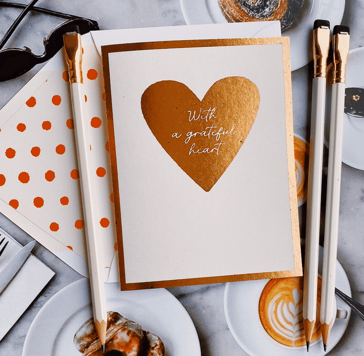 'With A Grateful Heart' Greeting Card