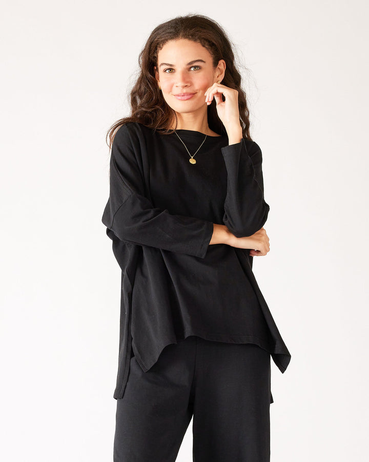 Catalina Slub Tee in Black