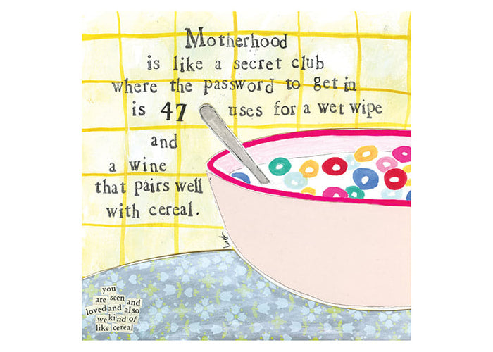 'Cereal' New Baby Card