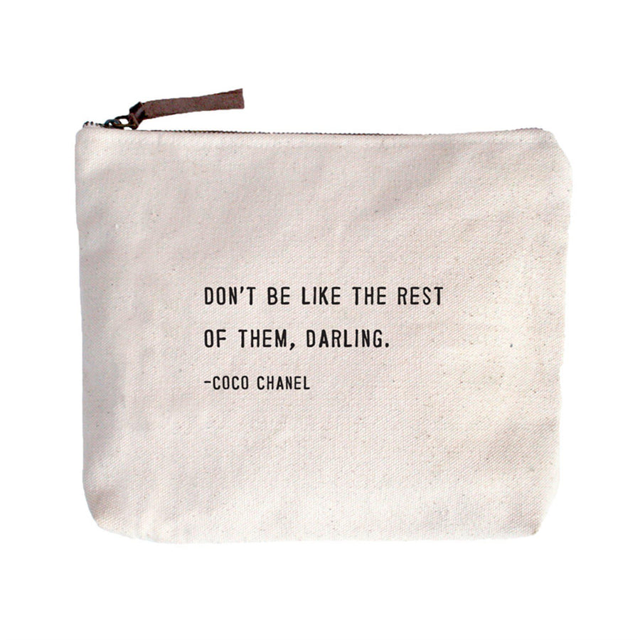 Canvas Zipper  Bag - Coco Chanel