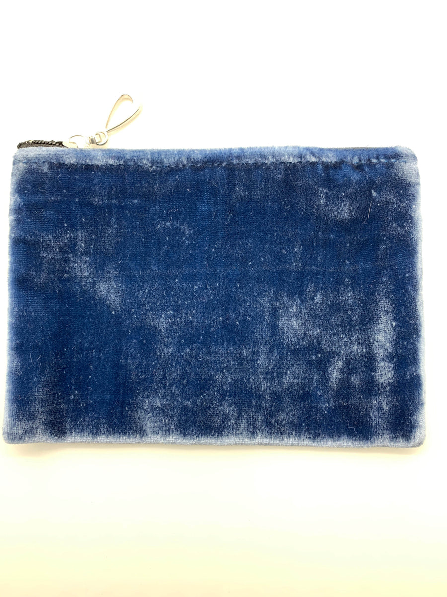Denim Velvet Coin Purse
