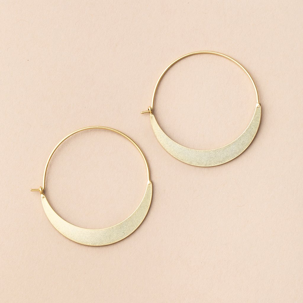 Crescent Hoop in Gold Vermeil