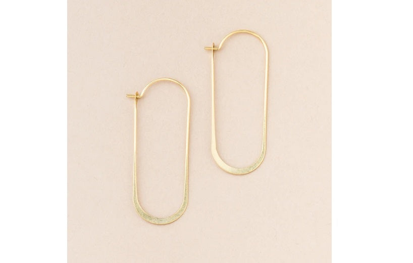Cosmic Oval Earrings in Gold