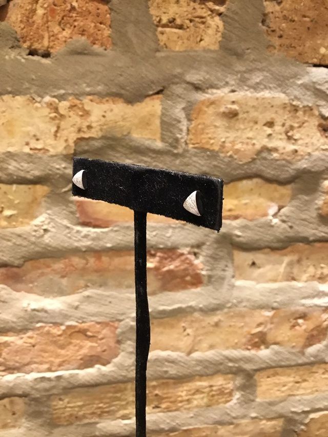 3D Triangle Post Earrings
