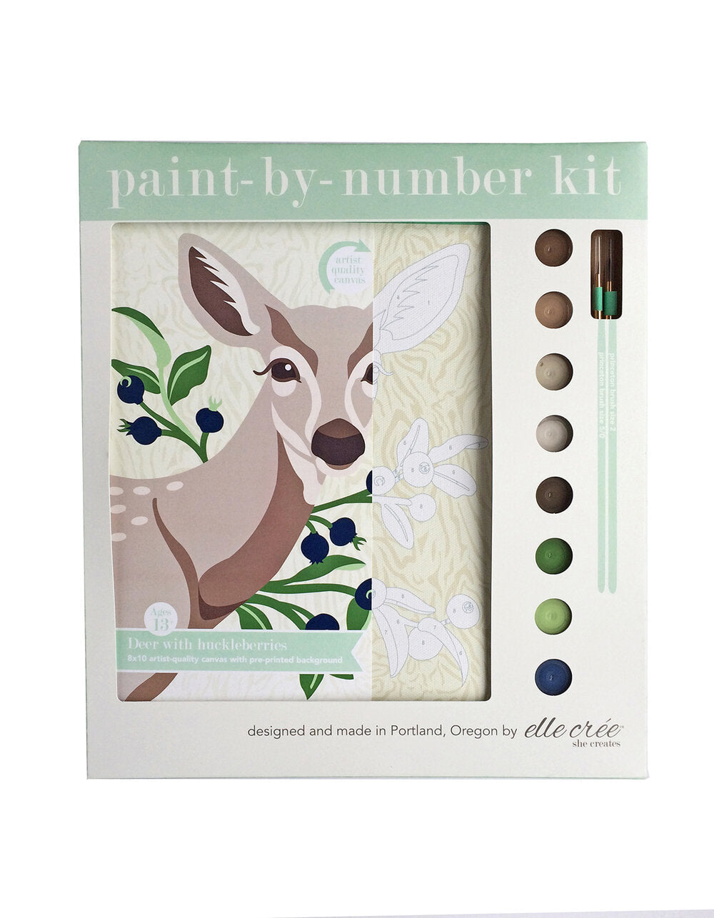 Paint by Number Deer with Huckleberries