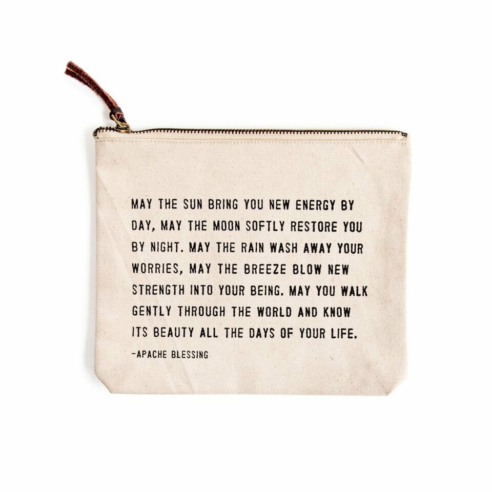 Canvas Zipper Bag - Apache Blessing