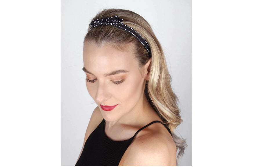 Skinny Headband in Black Bandeau