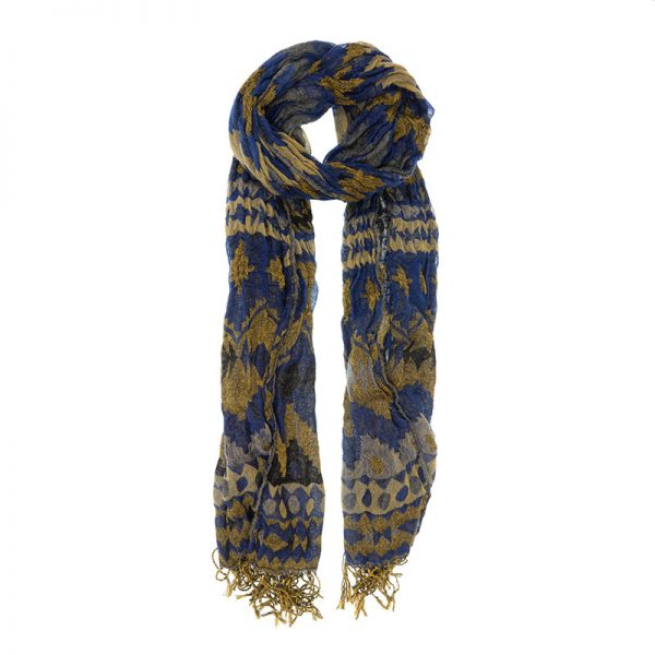Blue Zig Zag Scarf