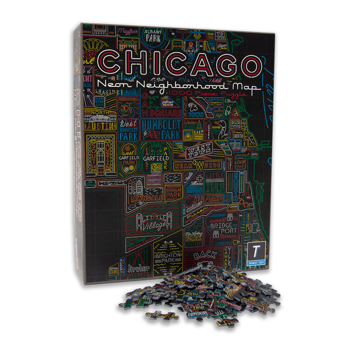 Neon Neighborhood Map Puzzle