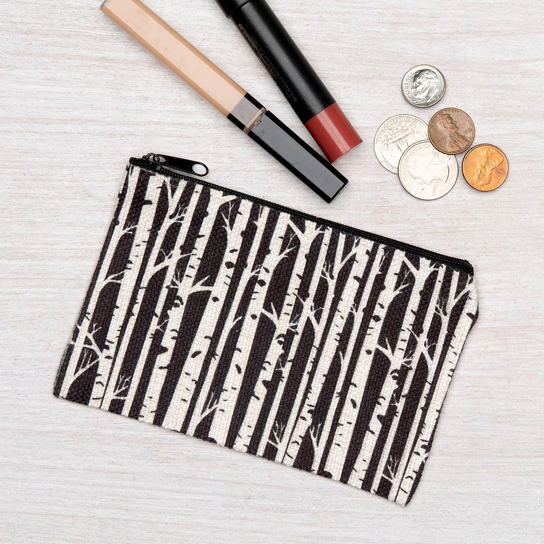 Small Birch Trees Zipper Pouch