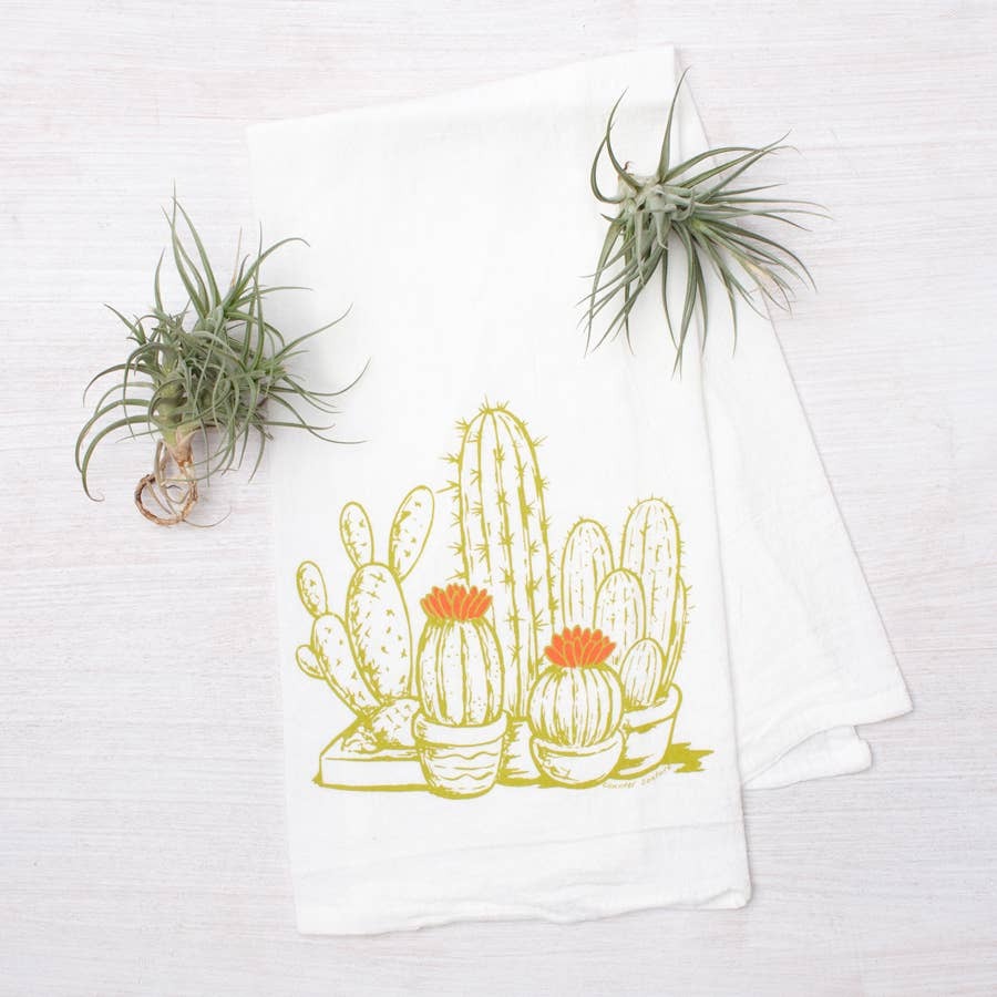 Cactus Flour Sack Dish Towel