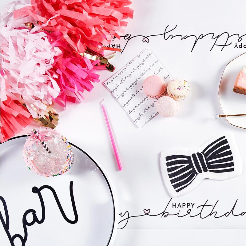 'happy birthday' Script Sippin' Pretty Cocktail Napkins